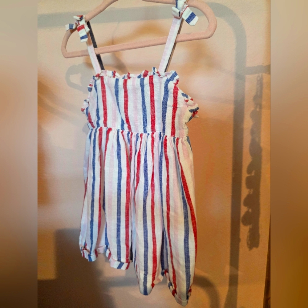 Baby Gap Pink, Blue, Red Striped Dress 18-24 Months